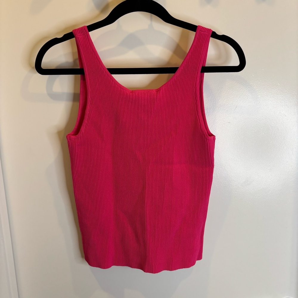 Tilley Pink Ribbed Shell Tank Top - Picture 4 of 6